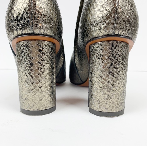 ROBERT CLERGERIE Leather Pointed-Toe Heeled Boots - Picture 7 of 11